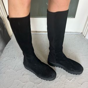 Stuart Weitzman black suede boots